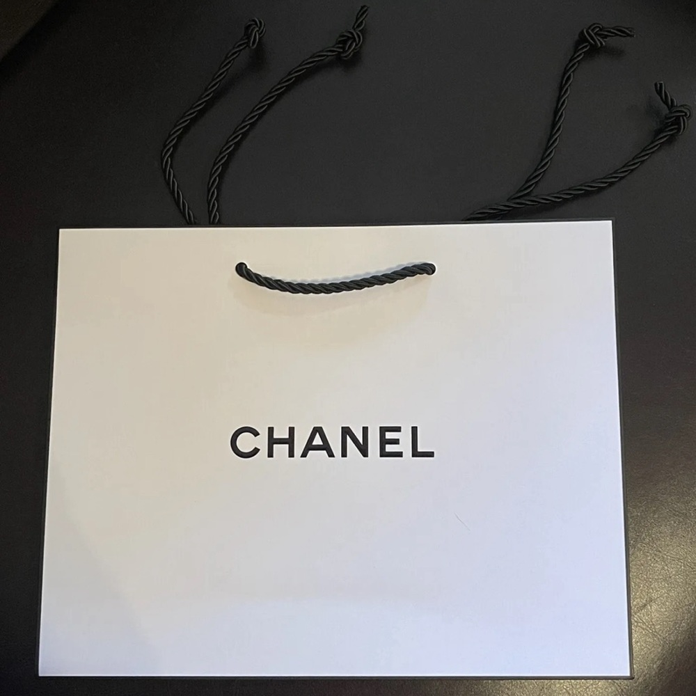 CHANEL Paper Gift Bag 10" × 7.75"× 2.8"  Shopping Bag New Medium Size